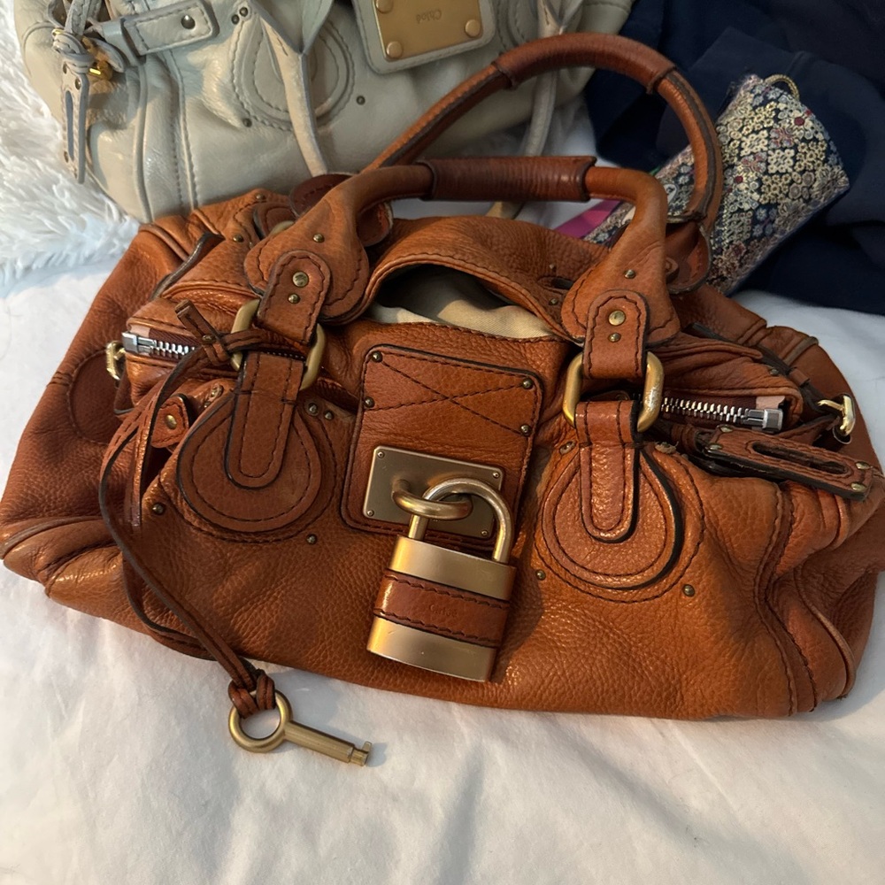 Chloe Paddington Bag Camel with Lock and Key